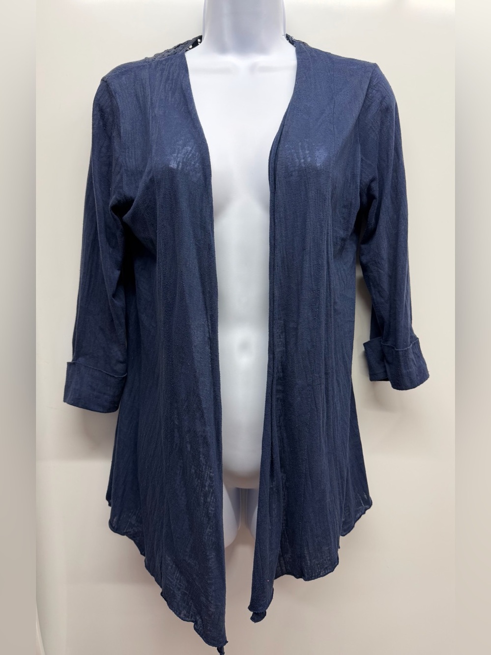 Maurices Navy Open-Front Lightweight Cardigan